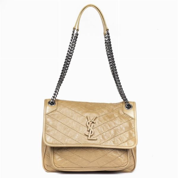 Yves Saint Laurent : YVES SAINT LAURENT TRACOLLA  SUNSET  - Asta VINTAGE: BORSE E ACCESSORI DI HERMES, LOUIS VUITTON E ALTRE GRANDI MAISON - Associazione Nazionale - Case d'Asta italiane