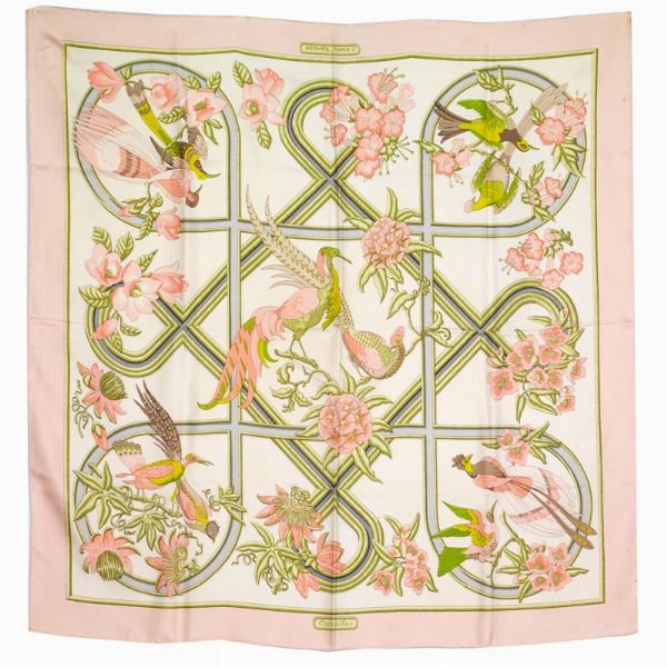 HERMES : HERMES FOULARD CARAIBES  - Asta VINTAGE: BORSE E ACCESSORI DI HERMES, LOUIS VUITTON E ALTRE GRANDI MAISON - Associazione Nazionale - Case d'Asta italiane