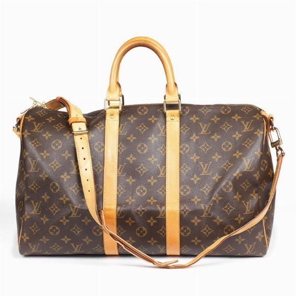 Louis Vuitton : LOUIS VUITTON BORSA VIAGGIO KEEPALL BANDOULIERE 45  - Asta VINTAGE: BORSE E ACCESSORI DI HERMES, LOUIS VUITTON E ALTRE GRANDI MAISON - Associazione Nazionale - Case d'Asta italiane