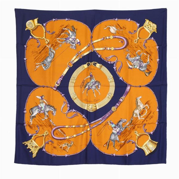 HERMES : HERMES FOULARD "PAMPA"  - Asta VINTAGE: BORSE E ACCESSORI DI HERMES, LOUIS VUITTON E ALTRE GRANDI MAISON - Associazione Nazionale - Case d'Asta italiane