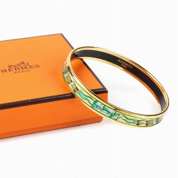 HERMES : HERMES BRACCIALE SMALTATO  - Asta VINTAGE: BORSE E ACCESSORI DI HERMES, LOUIS VUITTON E ALTRE GRANDI MAISON - Associazione Nazionale - Case d'Asta italiane