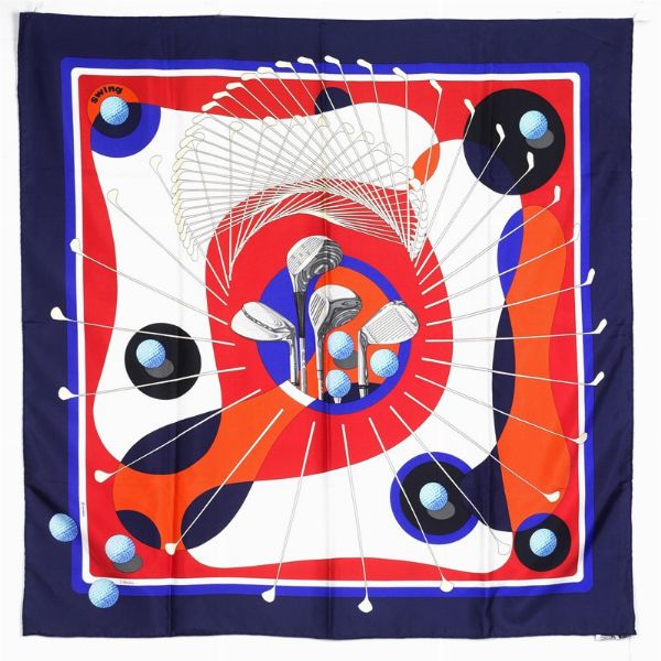 HERMES : HERMES FOULARD "SWING"  - Asta VINTAGE: BORSE E ACCESSORI DI HERMES, LOUIS VUITTON E ALTRE GRANDI MAISON - Associazione Nazionale - Case d'Asta italiane