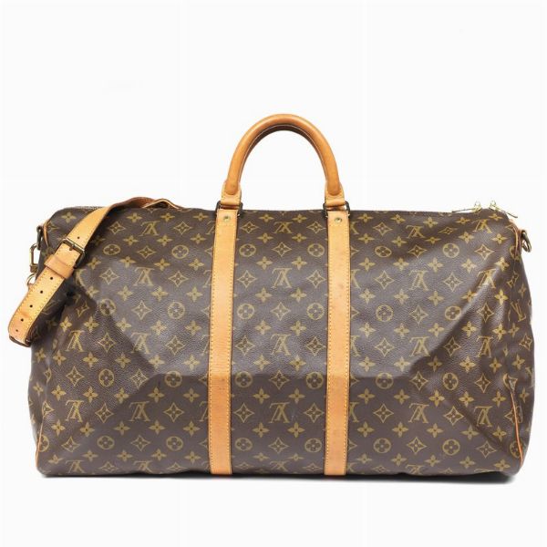 Louis Vuitton : LOUIS VUITTON BORSA VIAGGIO KEEPALL BANDOULIERE 55  - Asta VINTAGE: BORSE E ACCESSORI DI HERMES, LOUIS VUITTON E ALTRE GRANDI MAISON - Associazione Nazionale - Case d'Asta italiane