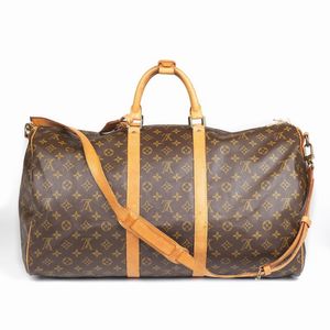 Louis Vuitton : LOUIS VUITTON BORSA VIAGGIO KEEPALL BANDOULIERE 55  - Asta VINTAGE: BORSE E ACCESSORI DI HERMES, LOUIS VUITTON E ALTRE GRANDI MAISON - Associazione Nazionale - Case d'Asta italiane