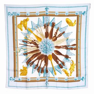 HERMES - HERMES FOULARD "CUILLERS D'AFRIQUE"