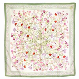 HERMES - HERMES FOULARD "OEILLETS SAUVAGES ET AUTRES CARYOPHYLLEES"