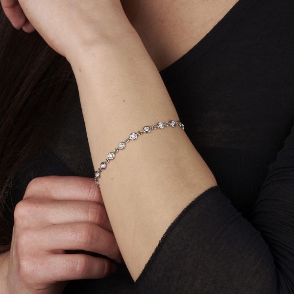 BRACCIALE A CATENA CON DIAMANTI  - Asta Gioielli  - Associazione Nazionale - Case d'Asta italiane