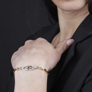 BRACCIALE A CATENA CON DIAMANTI  - Asta Gioielli  - Associazione Nazionale - Case d'Asta italiane