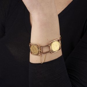 BRACCIALE A CATENA CON MONETE  - Asta Gioielli  - Associazione Nazionale - Case d'Asta italiane