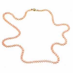 COLLANA IN CORALLO ROSA  - Asta Gioielli  - Associazione Nazionale - Case d'Asta italiane