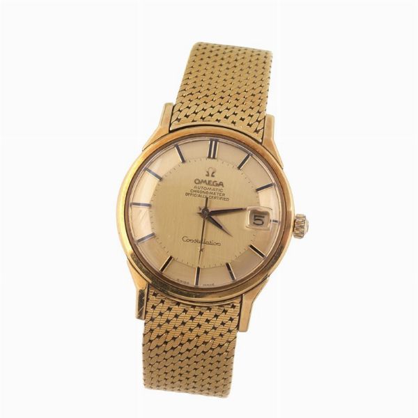 OMEGA : OMEGA CONSTELLATION PIE PAN ORO GIALLO REF. 168005/6  - Asta Orologi  - Associazione Nazionale - Case d'Asta italiane