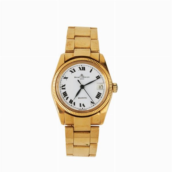 Baume & Mercier : BAUME & MERCIER BAUMATIC LADY REF. 3194 IN ORO GIALLO  - Asta Orologi  - Associazione Nazionale - Case d'Asta italiane