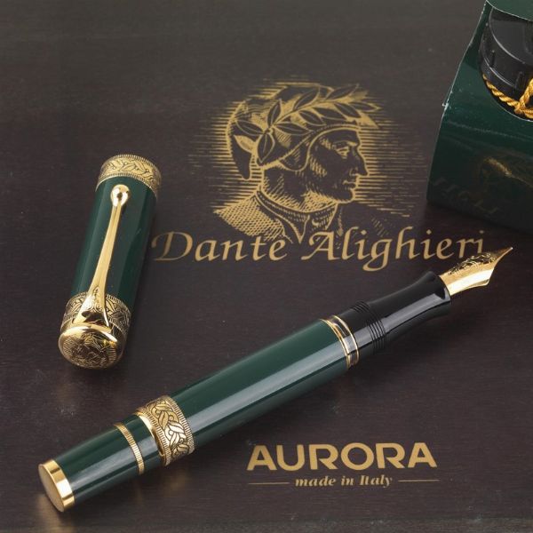 AURORA : AURORA "DANTE ALIGHIERI" PENNA STILOGRAFICA EDIZIONE LIMITATA N. 0084/1919  - Asta ASTA A TEMPO | PENNE DA COLLEZIONE - Associazione Nazionale - Case d'Asta italiane