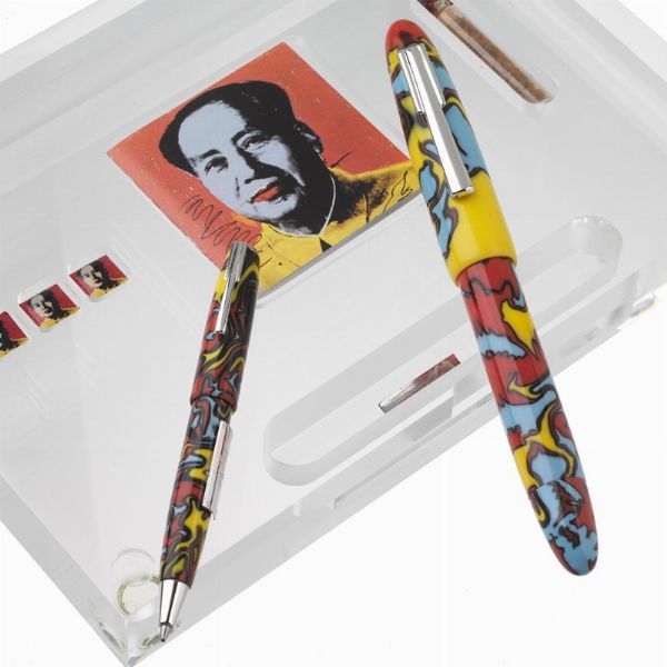 RECIFE ANDY WARHOL "MAO" PENNA STILOGRAFICA E PENNA A SFERA EDIZIONE LIMITATA N.108/949 ANNO 2002  - Asta ASTA A TEMPO | PENNE DA COLLEZIONE - Associazione Nazionale - Case d'Asta italiane