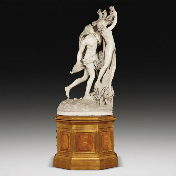 APOLLO E DAFNE, DA GIAN LORENZO BERNINI, SECOLO XIX  - Asta INTERNATIONAL FINE ART E UNA IMPORTANTE COLLEZIONE DI PENDOLE AU BON SAUVAGE - Associazione Nazionale - Case d'Asta italiane