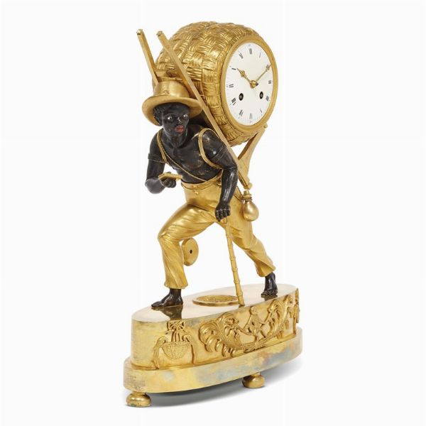 OROLOGIO DA CAMINO, PARIGI, 1807-1815  - Asta INTERNATIONAL FINE ART E UNA IMPORTANTE COLLEZIONE DI PENDOLE AU BON SAUVAGE - Associazione Nazionale - Case d'Asta italiane