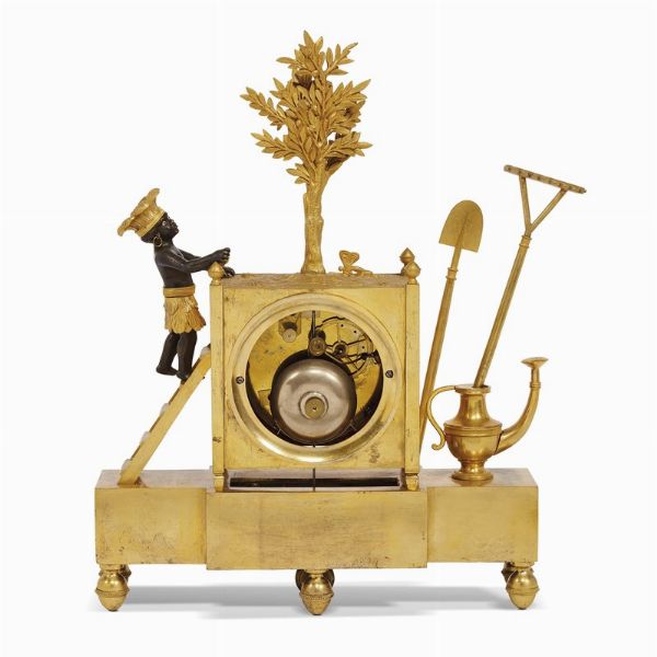 OROLOGIO DA CAMINO, PARIGI, 1805-1815  - Asta INTERNATIONAL FINE ART E UNA IMPORTANTE COLLEZIONE DI PENDOLE AU BON SAUVAGE - Associazione Nazionale - Case d'Asta italiane