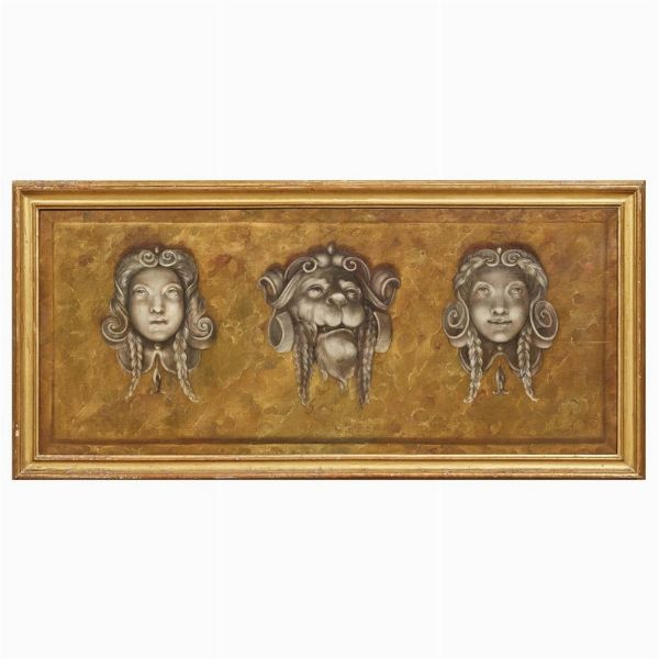 COPPIA DI PANNELLI DECORATIVI, SECOLO XIX  - Asta INTERNATIONAL FINE ART E UNA IMPORTANTE COLLEZIONE DI PENDOLE AU BON SAUVAGE - Associazione Nazionale - Case d'Asta italiane