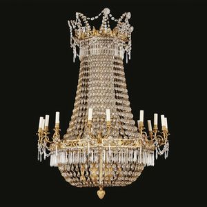 COPPIA DI LAMPADARI, TOSCANA, SECOLO XIX  - Asta INTERNATIONAL FINE ART E UNA IMPORTANTE COLLEZIONE DI PENDOLE AU BON SAUVAGE - Associazione Nazionale - Case d'Asta italiane