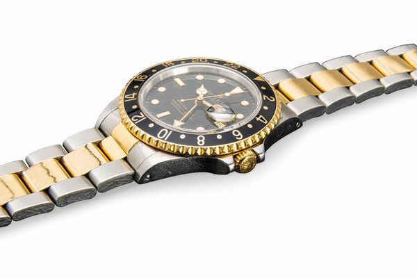 ROLEX : Sportivo GMT Master II ref 16713 acciaio e oro quadrante nero, doppia fuso orario, bracciale Oyster  - Asta Orologi da Polso e da Tasca - Associazione Nazionale - Case d'Asta italiane