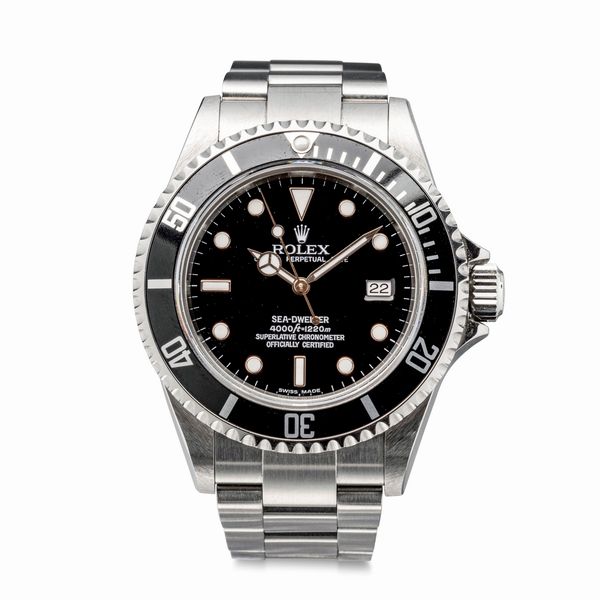 ROLEX : Seadweller  ref 16600, pregevole orologio da polso subacqueo, con secondi al centro, data e valvola di scappamento dell'Elio<BR>  - Asta Orologi da Polso e da Tasca - Associazione Nazionale - Case d'Asta italiane