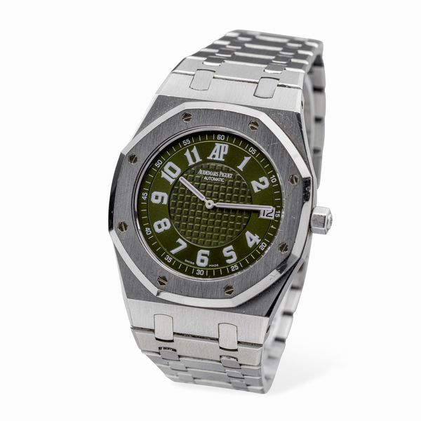 AUDEMARS PIGUET : Raro e ricercato Royal Oak ref 15128ST in acciaio edizione limitata a 50 esemplari, realizzato per lil mercato italiano, con doppio quadrante verde e blu  - Asta Orologi da Polso e da Tasca - Associazione Nazionale - Case d'Asta italiane