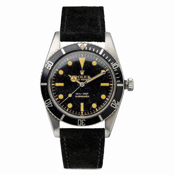 ROLEX : Raro Submariner ref 6536/1 cassa in acciaio, quadrante nero gilt con luminescenza al radio, ghiera girevole metallica  - Asta Orologi da Polso e da Tasca - Associazione Nazionale - Case d'Asta italiane