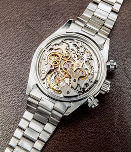 ROLEX : Iconico e ricercato Cosmograph Daytona ref 6263 in acciaio, quadrante nero virato Tropical ghiera in bachelite nera e tasti a vite  - Asta Orologi da Polso e da Tasca - Associazione Nazionale - Case d'Asta italiane