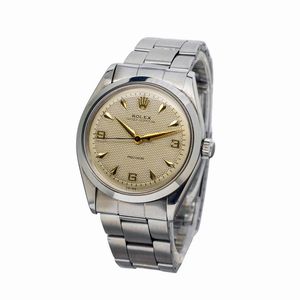 ROLEX : Raro Super precision ref 5500 con quadrante guilloch argentato, cassa Oyster in acciaio, movimento automatico  - Asta Orologi da Polso e da Tasca - Associazione Nazionale - Case d'Asta italiane