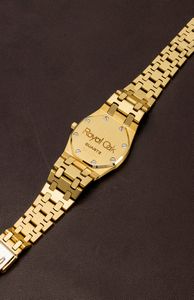 AUDEMARS PIGUET : Elegante e raffinato Royal Oak Lady ref 6007 BA in oro giallo 18k, quadrante virato tropical e movimento al quarzo  - Asta Orologi da Polso e da Tasca - Associazione Nazionale - Case d'Asta italiane