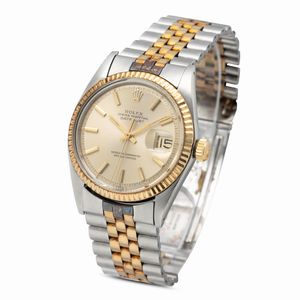 ROLEX : Classico Datejust ref 1601 acciaio e oro, quadrante champagne con indici applicati e bracciale Jubilee in perfetto stato di conservazione  - Asta Orologi da Polso e da Tasca - Associazione Nazionale - Case d'Asta italiane