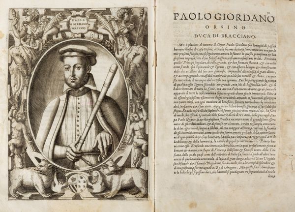 Sansovino, Francesco : L'Historia di Casa Orsina. Nella quale oltre all'origine sua, si contengono molte nobili imprese fatte da loro in diverse Provincie, fino a tempi nostri.  - Asta Libri, Autografi e Stampe - Associazione Nazionale - Case d'Asta italiane