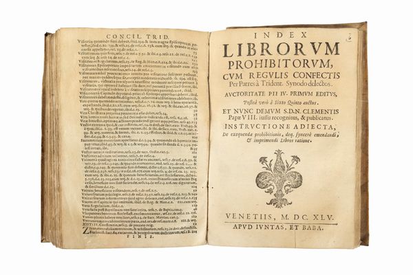 Sacrosanti concilii tridentini canones et decreta / index librorum prohibitorum  - Asta Libri, Autografi e Stampe - Associazione Nazionale - Case d'Asta italiane