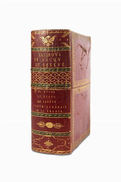 Carte de la France par Belleyme. - Environs de Macon et Geneve.No 86.Macon 117. Bourg. 148. Geneve.  - Asta Libri, Autografi e Stampe - Associazione Nazionale - Case d'Asta italiane