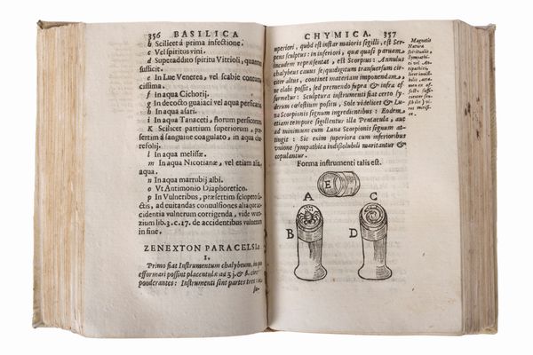 Edward Croll : Basilica Chymica, Pluribus Selectis et Secretissimis propria manuali experientia approbatis descriptionibus, & usu remediorum Spagyricorum aucta a Johan. Hartmanno  - Asta Libri, Autografi e Stampe - Associazione Nazionale - Case d'Asta italiane