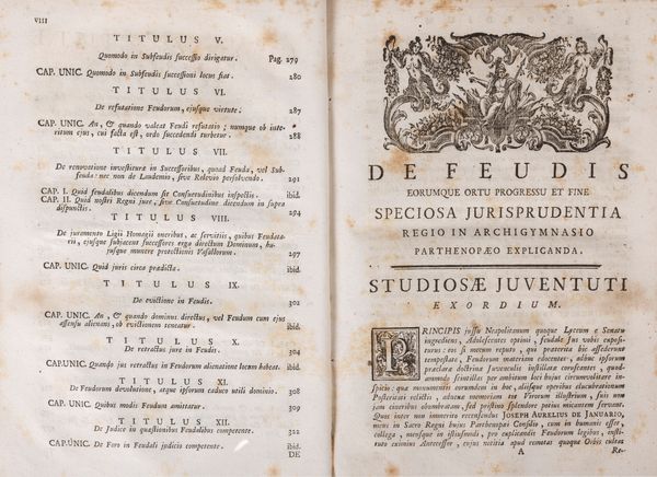 GIOVANNI BATTISTA FERRARI : De feudis  - Asta Libri, Autografi e Stampe - Associazione Nazionale - Case d'Asta italiane