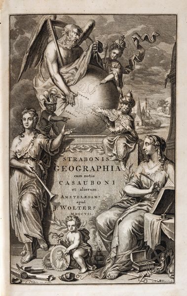 Strabone : Rerum geographicarum Libri XVII. Accedunt huic editione, ad Casauboniam III espressae  - Asta Libri, Autografi e Stampe - Associazione Nazionale - Case d'Asta italiane