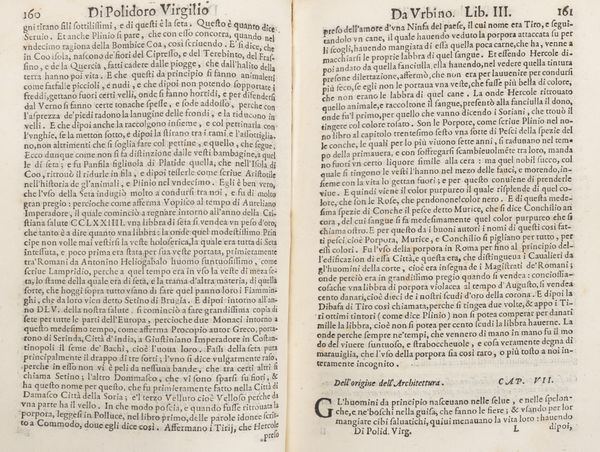 Polidoro Virgili : Di Polidoro Virgilio da Vrbino De gli inuentori delle cose. Libri otto[] Nuovamente stampati  - Asta Libri, Autografi e Stampe - Associazione Nazionale - Case d'Asta italiane