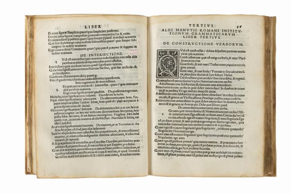 Manuzio, Aldo : Institutionum Grammaticarum  - Asta Libri, Autografi e Stampe - Associazione Nazionale - Case d'Asta italiane