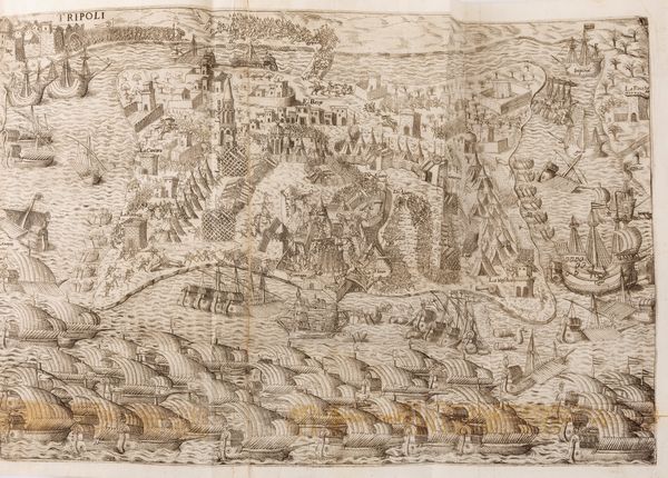 Alfonso de ULLOA : La historia dell'impresa di Tripoli di Barberia, della presa del Pegnon di Velez della Gomera in Africa, Et del successo della potentissima armata turchesca venuta sopra l'isola di Malta l'anno 1565.  - Asta Libri, Autografi e Stampe - Associazione Nazionale - Case d'Asta italiane