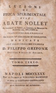 Nollet Jean, Antoine - Lezioni di fisica sperimentale