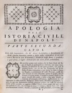 PIETRO GIANNONE : Opere postume in difesa della sua storia civile del Regno di Napoli  - Asta Libri, Autografi e Stampe - Associazione Nazionale - Case d'Asta italiane