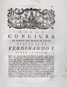 Camillo Porzio : La Congiura de' Baroni del Regno di Napoli contra Ferdinando I.  - Asta Libri, Autografi e Stampe - Associazione Nazionale - Case d'Asta italiane