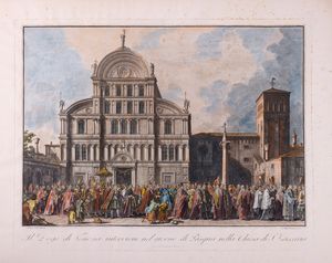 Canaletto - Il Doge di Venezia interviene nel giorno di Pasqua nella Chiesa di San Zaccaria