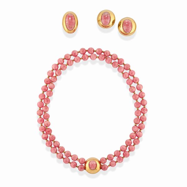 Parure con quarzo rosa  - Asta Gioielli / Summer - Associazione Nazionale - Case d'Asta italiane