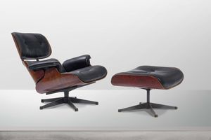 Charles & Ray Eames - Lounge chair 670 con ottomana 671