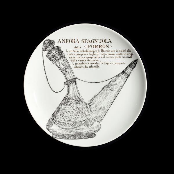 FORNASETTI PIERO (1913 - 1988) : Piatto Anfora Spagnuola  - Asta Asta 410 | DESIGN E ARTI DECORATIVE DEL NOVECENTO - CERAMICHE Online - Associazione Nazionale - Case d'Asta italiane