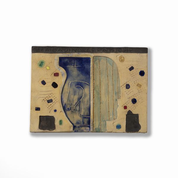 PALADINO MIMMO (n. 1948) : Pannello per Gatti Faenza  - Asta Asta 410 | DESIGN E ARTI DECORATIVE DEL NOVECENTO - CERAMICHE Online - Associazione Nazionale - Case d'Asta italiane