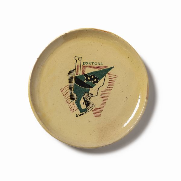 SEVERINI GINO (1883 - 1966) : Piatto a decoro futurista  - Asta Asta 410 | DESIGN E ARTI DECORATIVE DEL NOVECENTO - CERAMICHE Online - Associazione Nazionale - Case d'Asta italiane