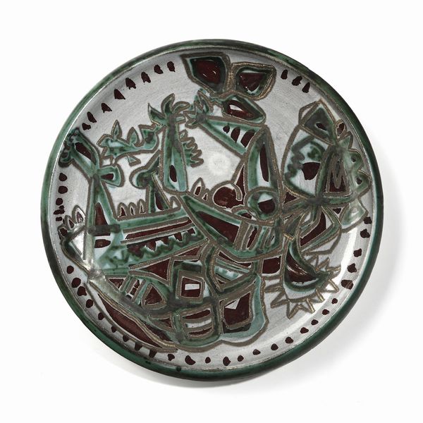 PICASSO PABLO (1881 - 1973) : attribuito. Piatto per Madura  - Asta Asta 410 | DESIGN E ARTI DECORATIVE DEL NOVECENTO - CERAMICHE Online - Associazione Nazionale - Case d'Asta italiane